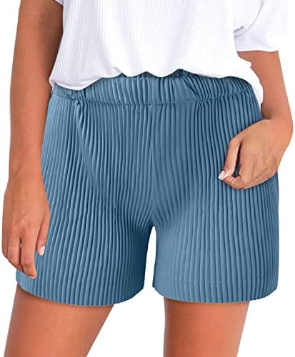 Femei Pantaloni scurți de vară casual vara plaja de culoare solidă de antrenament pentru culoare ușoară, cu pantaloni scurți