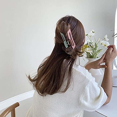 Houchu Personalitate simplă Accesorii de păr în două culori înghețate acrilic pentru fete apucă clip în stil coreean păr de