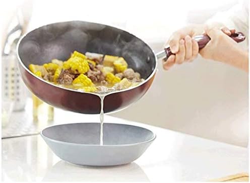 Tigaie wok din aluminiu Gydcg-Wok din aluminiu anodizat dur cu capac, tigaie antiaderentă, mâner