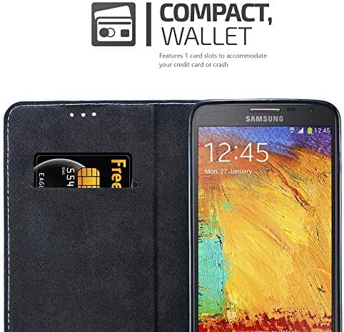 Cadoorabo Book Carcasă compatibilă cu Samsung Galaxy Note 3 Neo In Black Brown - cu închidere magnetică, funcție de suport