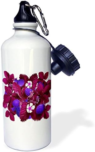 3Drose „Festival de afine” Sticlă de apă sportivă, 21 oz, alb