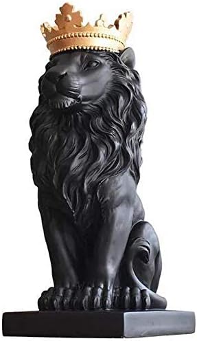H&W 15''h Lion King Statuie, în stil nordic acasă și decorare de studiu, figurine de colecție, cel mai bun cadou pentru bărbat,