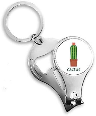 Cactus Plant Plant Verde Suculente Verde Nipper Nipper Ring Lanț Cheie deschizător de sticle Clipper