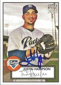 Justin Hampson a semnat Padres 2007 Topps '52 Card rookie