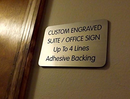 Custom gravat 4x6 Sign de perete pentru ușă de bronz închis 4x6 Placă de placă pentru afaceri mici birou pentru a se semnala