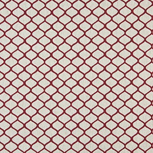 A0005a roșu și alb murdar modern Geometric Designer de calitate tapițerie Tesatura de curte