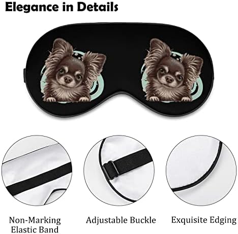 Chihuahua câine de somn masca moale mască portabilă cu ochi portabile cu curea reglabilă pentru bărbați femei