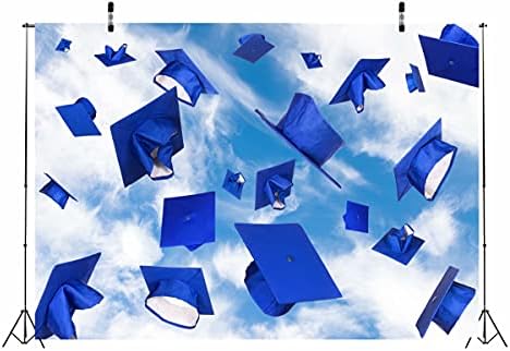 BELECO 8x6ft țesătură sărbătoare de absolvire fundal burlac capac cer albastru Felicitări Grad Clasa de absolvire a ceremoniei