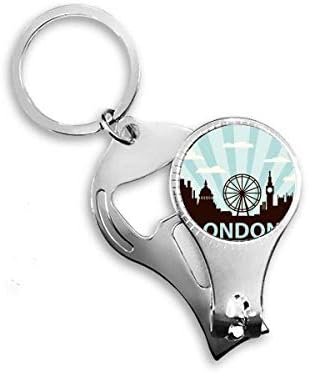Marea Britanie din Marea Britanie Londra Ochi contur Unit Regatul Marea Britanie Nipper Nipper Ring Key Lanț Deschizor sticle