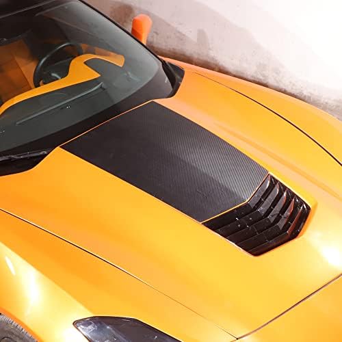 Llkuang Hood Vent Decaluri creative potrivite pentru Chevrolet Corvette C7 2014-2019, Accesorii exterioare cu pavilion cu stea