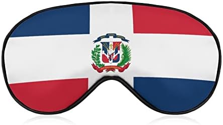 Republica Dominicană Flag Masci cu ochi moi cu curea reglabilă ușoară, orbitor confortabil pentru dormit