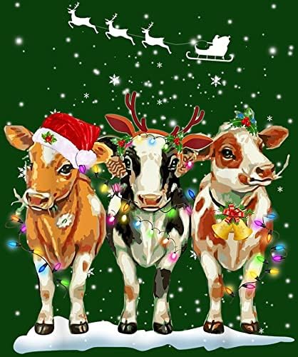 postere vacă Crăciun lumini urât Crăciun juninci Amuzant Crăciun vacă vacanță vacă iubitor Xmas cadou fermă Crăciun