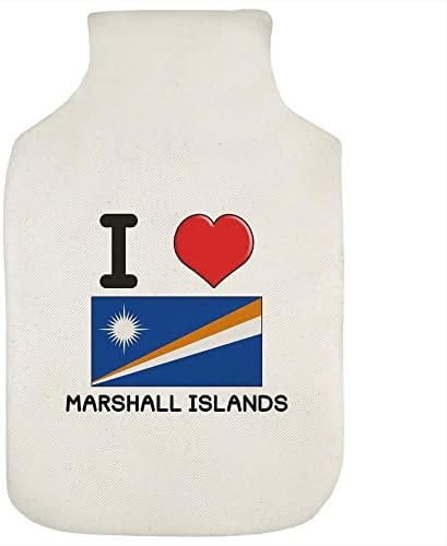 Azeeda 'I Love Marshall Islands' Hot Water Sticla Bottle