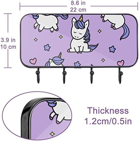 Suportul prosopului de prosop montat pe perete prosop decor pentru baie decor halat haine haine de îmbrăcăminte drăguță unicorn