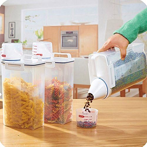 Guolarizi Container bucatarie cereale depozitare plastic orez alimentare cereale Dispenser Box 2L Bucatarie frumos de luat