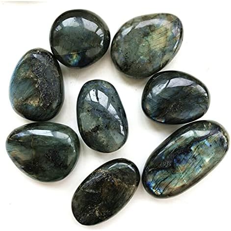 SUWEILE JJST 5 buc Naturale Labradorit Palm masaj terapie lustruit piatra albastru Moonstone cristal pietre naturale și minerale
