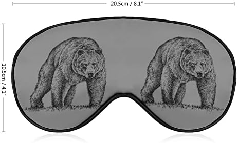 Grizzly Bear Art Masca pentru ochi Blocarea luminii Masca de somn cu curea reglabilă pentru călătoria Shift Shift