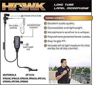 Radiourile Hawk LAPEL pentru Radiourile Motorola APX și XPR include urechi