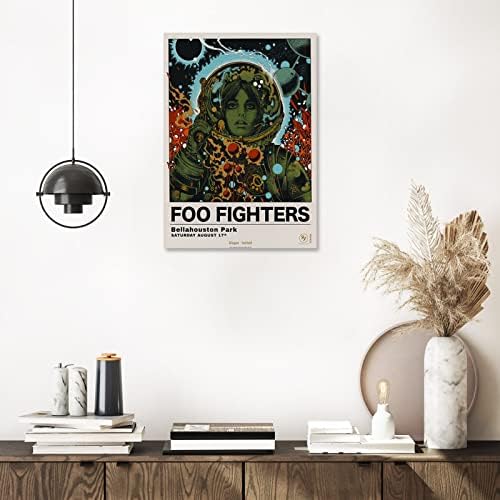 LuxBay Canvas Poster Print decorare perete arta Foo Merch Fighters Poster pentru camera Decor Unframe 12x18inch