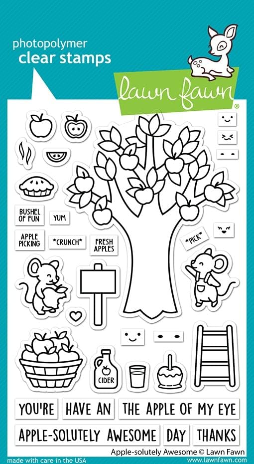 Lawn Fawn LF2930 Apple S-Awesome Awesome 4x6 Clear Stamp