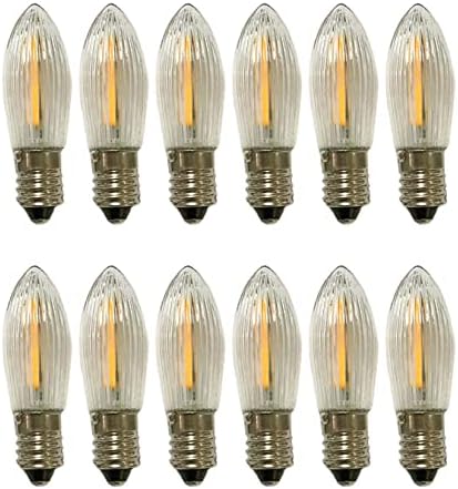 Ydjoo E10 LED bec 0.5 W LED Filament Becuri Crăciun Lumânare lumină lanț bec LED înlocuire bec cald alb E10 șurub LED flacără