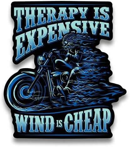 Terapia este scumpă, vântul este ieftin de 7 inch decal pentru motocicletă, mașini, camioane, motociclete, bărci și laptopuri