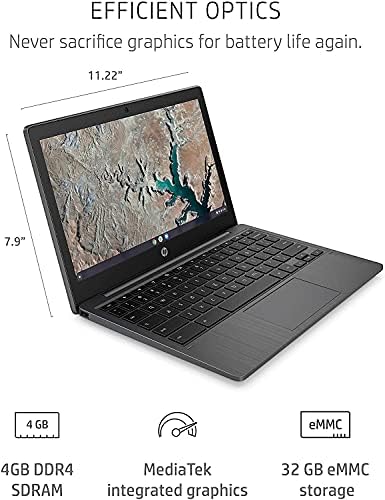 Cel mai nou laptop Chromebook 11.6 HD anti-orbire, Procesor MediaTek MT8183, 4 GB DDR4, 32 GB eMMC, cititor de carduri Media,