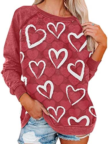Femei Love Heart Hanorac Graphic Mânecă lungă Love Heart Letter Print HankeerShirt Pullover Tops Bluză