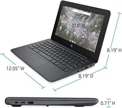 Hp 11.6 HD 1366 x 768 WLED-Chromebook retroiluminat, Intel Celeron N3350 până la 2.4 GHz, Memorie de 4 GB, 32 GB eMMC, Wireless-AC,