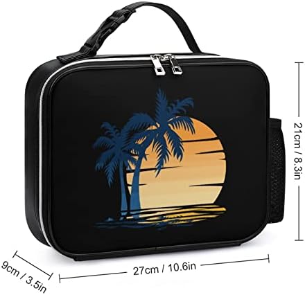 Palmieri set de soare cutie de prânz din piele reutilizabilă geantă portabilă Cooler Meal tote cu mâner detașabil cu cataramă