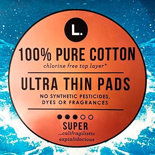 L bumbac Organic Topsheet ultra subțire super absorbanta tampoane, 56 conta x 2 pachete