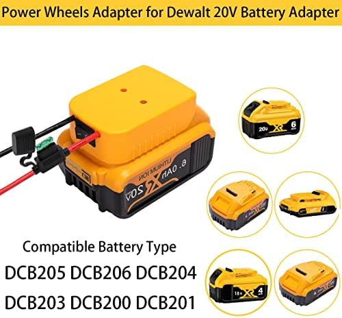 Adaptor de baterie de 20V pentru Dewalt cu comutator Adaptor pentru roți pentru Dewalt 20V Baterie Roată de putere 20V Adaptor