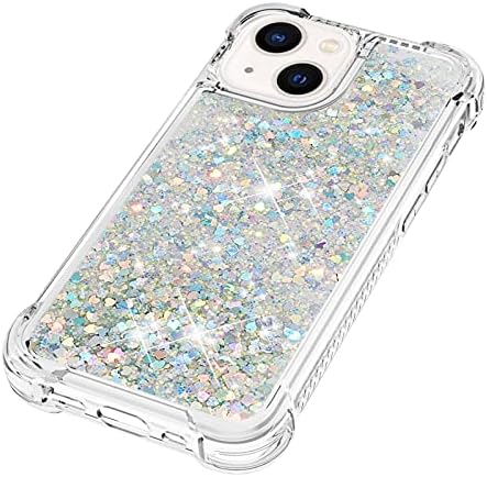 Lemaxelers compatibil cu carcasa iPhone 14 plus, bling glitter lichid limpede carcasă plutitoare și carcasă de protecție de