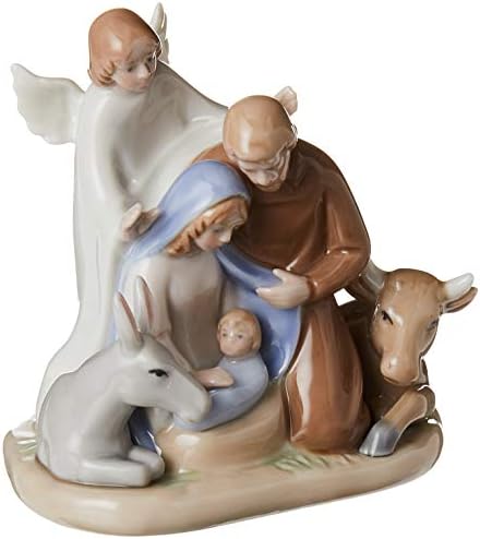 Cadouri Cosmos 10520 Mini Holy Family With Angel Figurine, 3-3/4-inch