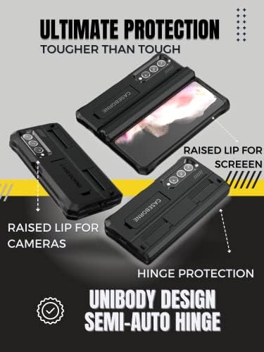 Caseborne v Compatibil cu Samsung Galaxy Z Fold 4 Carcasă - Carcasă de protecție a corpului complet cu capac semi -auto, [Protector