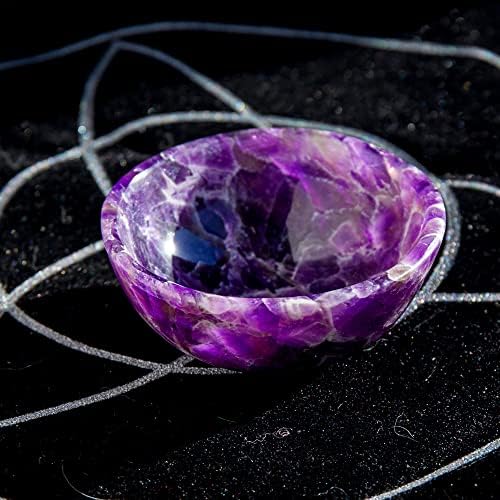 Natural Dream Amethyst Bowl handmade, piatră prețioasă violet unică, energie pozitivă, decor pentru casă, cadou