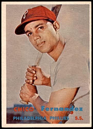 1957 Topps Baseball 305 Chico Fernandez Tough Series Single Print Excelent by Mickeys Cards