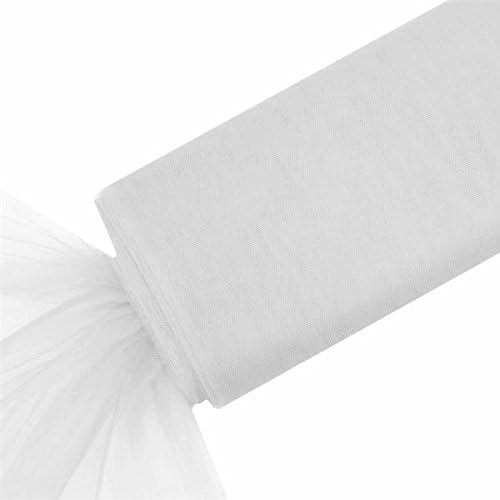 BalsaCircle 54-Inch x 120 picioare alb mare Net tul Fabric De Bolt-decoratiuni petrecere de nunta cusut DIY meșteșuguri Costume