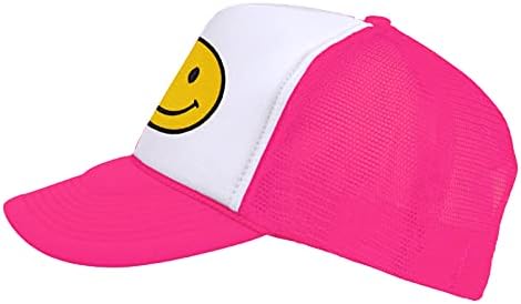 lycycse zâmbet fata camionagiu pălărie retro ochiurilor de plasă șapcă de Baseball cu zâmbet Patch spuma Neon mare coroana