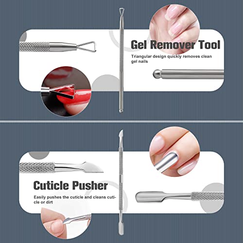 FERYES 6 buc Kit de îngrijire a unghiilor pentru manichiură - instrumente de îndepărtare a cuticulelor și set de tăietoare