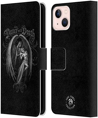 Head Case Designs licențiat oficial Anne Stokes Dance cu Death Gothic Leather Book Wallet Case Cover compatibil cu Apple iPhone