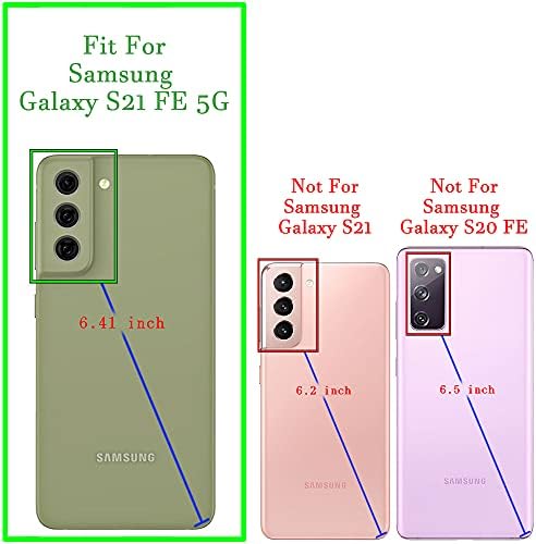 Nuomaofly pentru Samsung Galaxy S21 FE 5g portofel telefon caz, moale PU piele butoane magnetice încheietura curea Card titularii