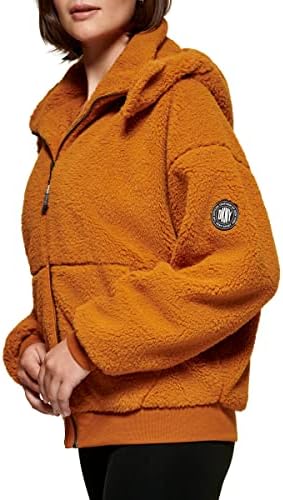 DKNY femei Sport cu glugă Roebling Fleece jacheta
