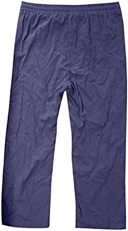 Wenkomg1 Pantaloni de lenjerie de bumbac bărbați, pantaloni scurți uscați rapid, pantaloni de tragere la mijloc, cu talie extensibilă,