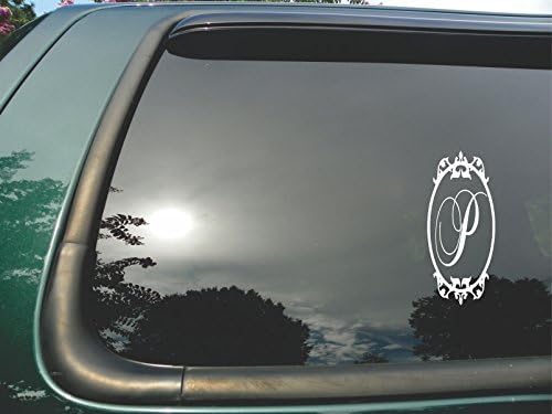 P Cadru oval inițial- Dietă decalând fereastra de vinil/ autocolant pentru mașină/ camion/ laptop 3.5 x8