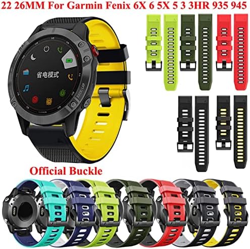 HEPUP 22 26mm Quickfit Watch curea pentru Garmin Fenix ​​7 7x 6 6x Pro 5X 5 Plus 3 3HR Forerunner 935 945 Rapid Rapid Silicon