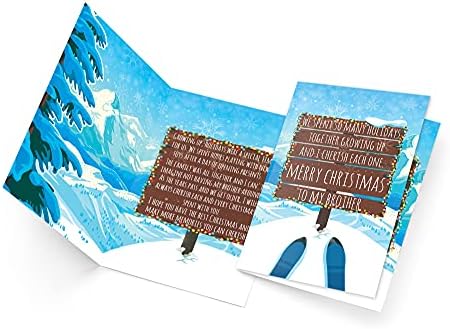 Fratele de Crăciun Frate | Făcut în America | Eco-friendly | Stoc de card gros cu plic premium 5in x 7.75in | Ambalat în Mailer