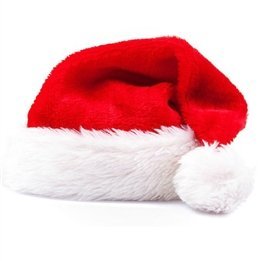 NTRIW tradiționale roșu și alb pluș Crăciun Santa pălărie