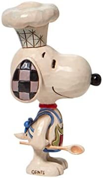 Enesco Jim Shore Peanuts Chef Snoopy Figurină în miniatură, 4 inch, multicolor