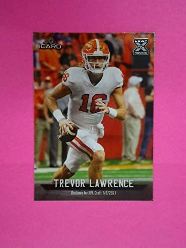 Trevor Lawrence 2021 Cardul rookie Icard Leaf LI -16 TIGERS - Carduri de colegiu nesemnate